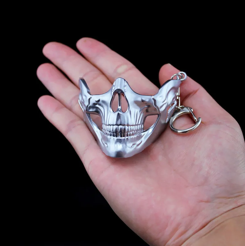 

Game PUBG skeleton mask Helmet Armor Model Key Chain Keychain Playerunknown's Battlegrounds skull Cosplay Costumes Props Alloy
