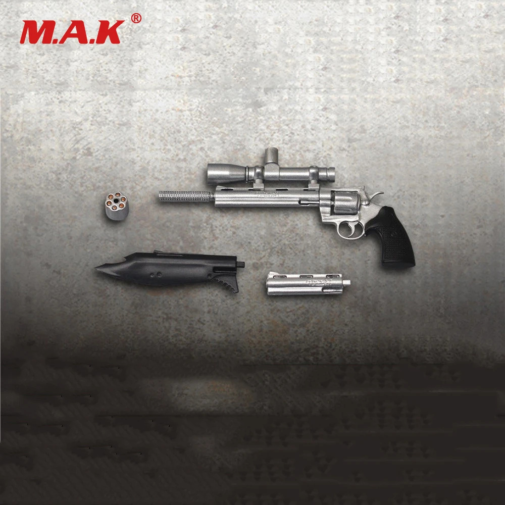 1/6 Scale Figure Accessory Gun Model Weapon Toy Sliver PYTHON Miniature