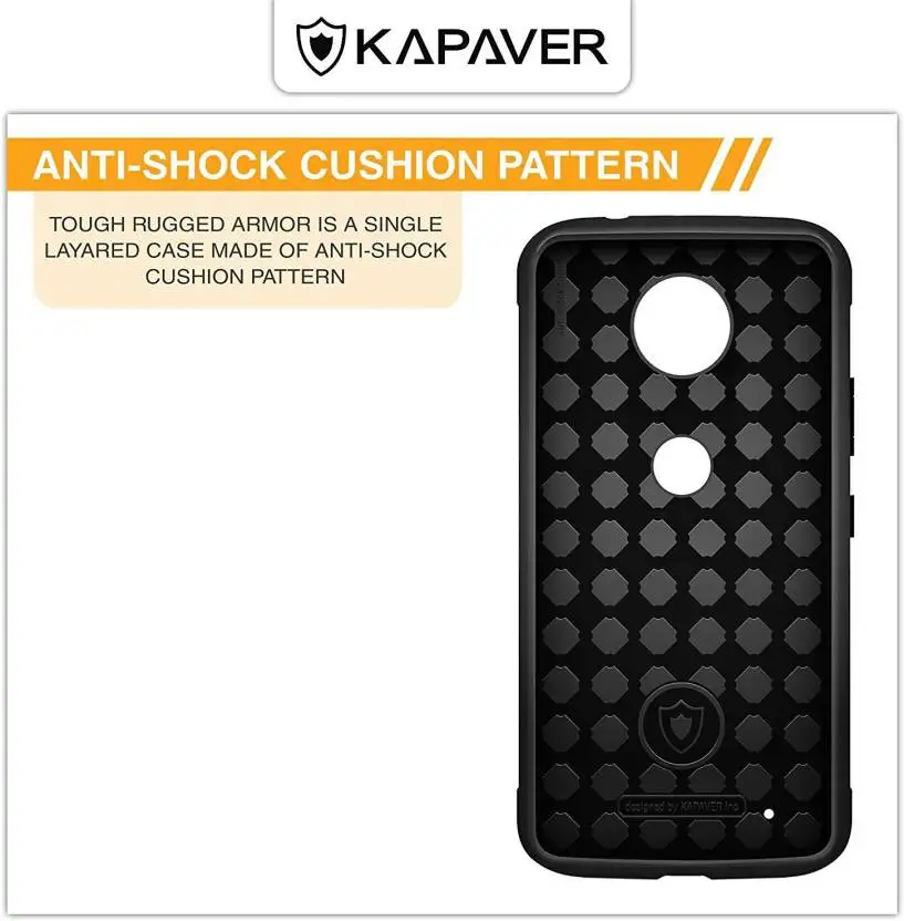 KAPAVER®Чехол для Moto G6, прочный, прочный, черный, ударопрочный, тонкий, задняя крышка для Moto G6(ПИЛОТ