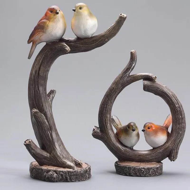 American country resin bird crafts, home office desktop decorations
