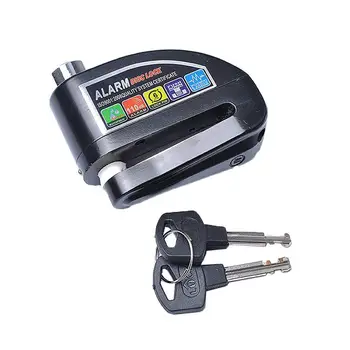 

Anti-theft Motorcycle Padlock Bike Wheel Disc Brake Security Alarm Lock - Black