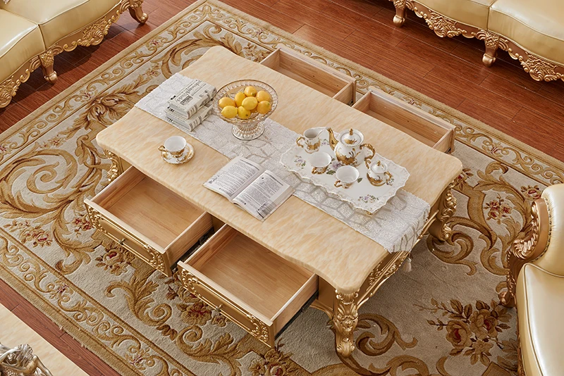 Классический итальянский Королевский Золотой резной мебель гостиной диван набор роскошный антикварный