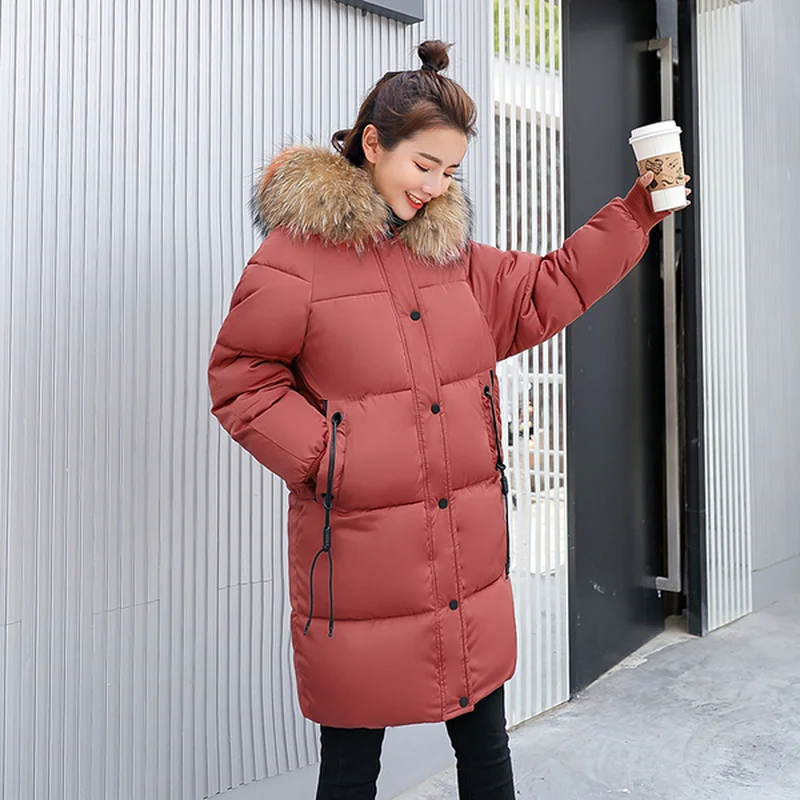 Winter Maternity Jacket & Coats Down Cotton Padded Warm Outwear Parkas Women Fur Hooded Thick Maternity Coat Pregnancy Clothing