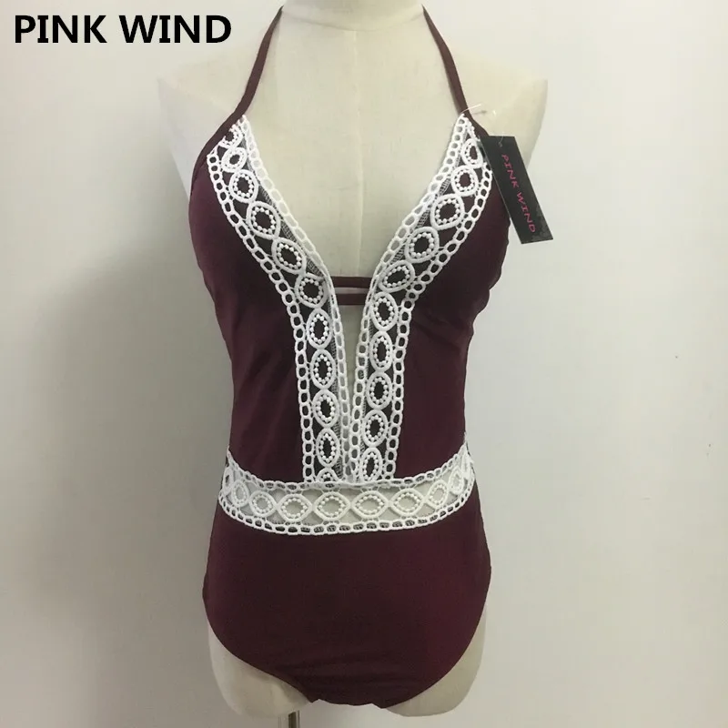 PINK WIND 2017 Sexy White Lace Swimwear Women One Piece ...