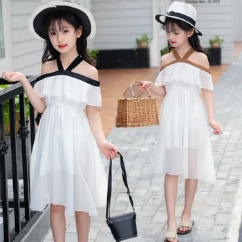 

Girls Dress 2019 Summer Teenager Girl Party Dress Chiffon Princess Dresses For Kids Girl Children Clothing 10 12 Years