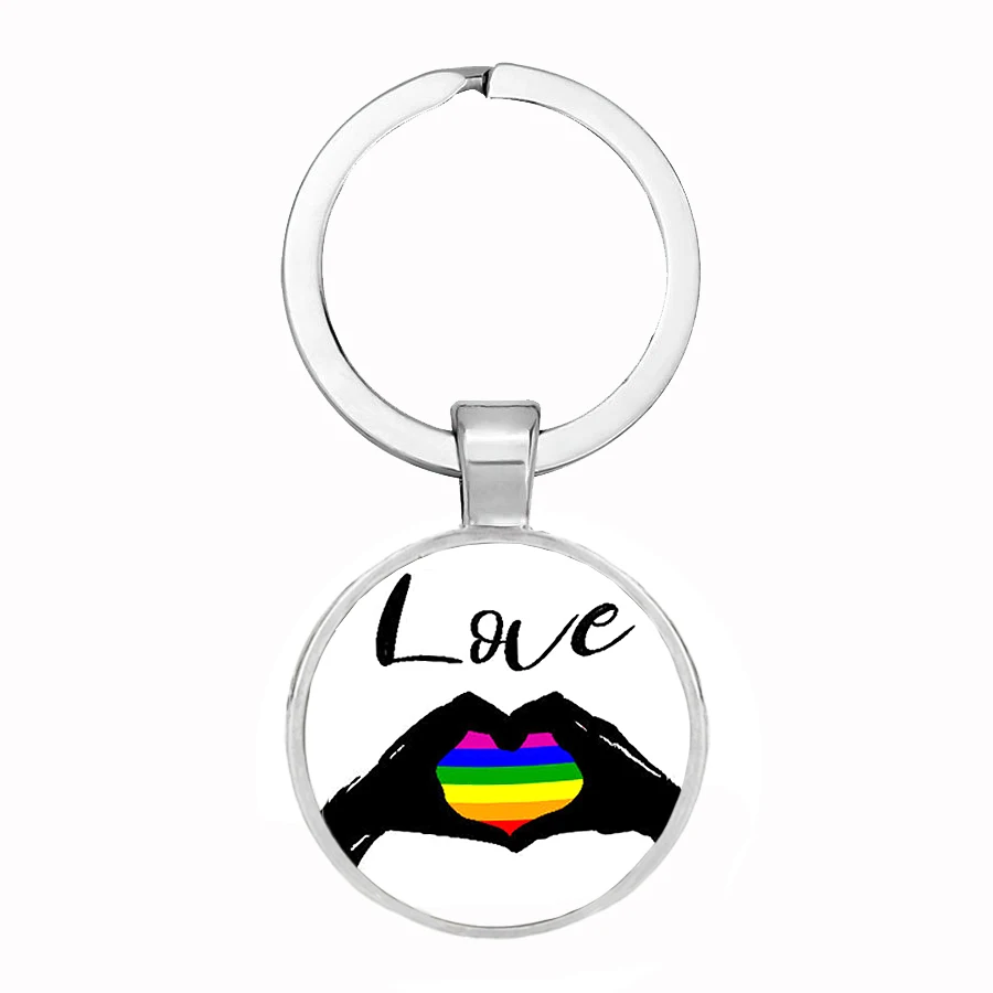 12 стилей новинка 2018 lgbt pride ожерелье брелок для ключей геев лесбиянок радуга