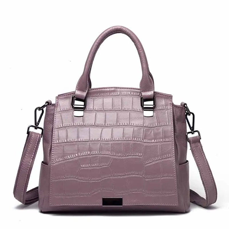 

Fashion Women Handbags Genuine Leather Hand bag Crocodile pattern Bag for women Shoulder Bag for female Designer Messenger bag
