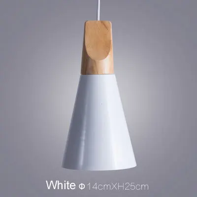 Подвесной светильник с наклоном из дерева и алюминия для ресторана, бара, кофе, столовой, светодиодный подвесной светильник - Цвет корпуса: S white