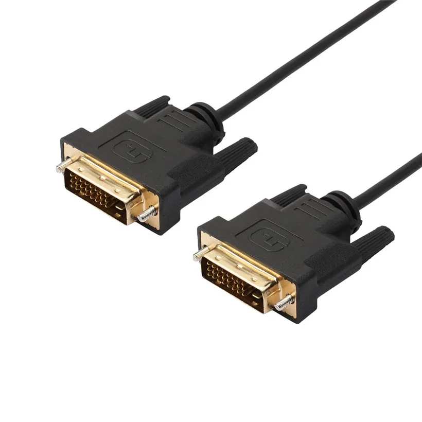 

Advanced2017 New Computer Adapter MicroLCD Digital Monitor DVI D To DVI-D Gold Male 24+1 Pin Dual Link TV Cable For TFT
