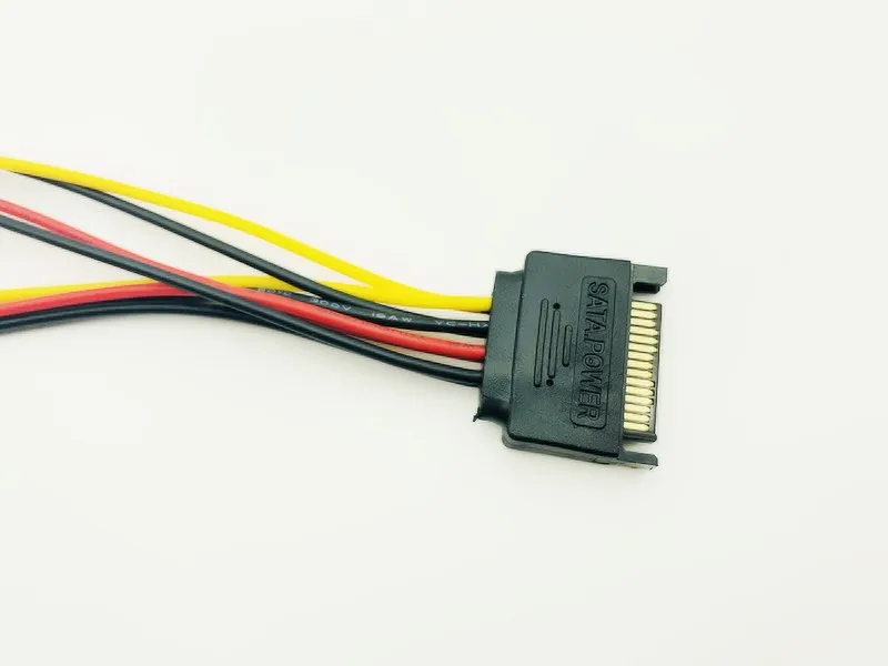 PC Computer Power Cable 15Pin SATA Male to 2 Female 15Pin Serial ATA Power HDD Splitter Connector Cables for BTC ETH EOS Mining