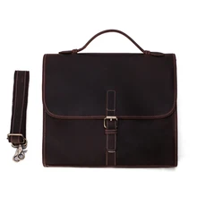 Vintage Crazy horse Leather Men Bags Men’s Briefcase Laptop Bag Handbag 8902