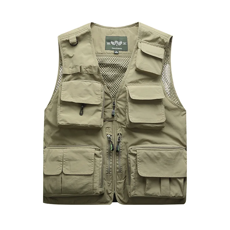 Plus Size M XXXXL Summer Coat Vest Men Casual Mesh Waistcoat Loose