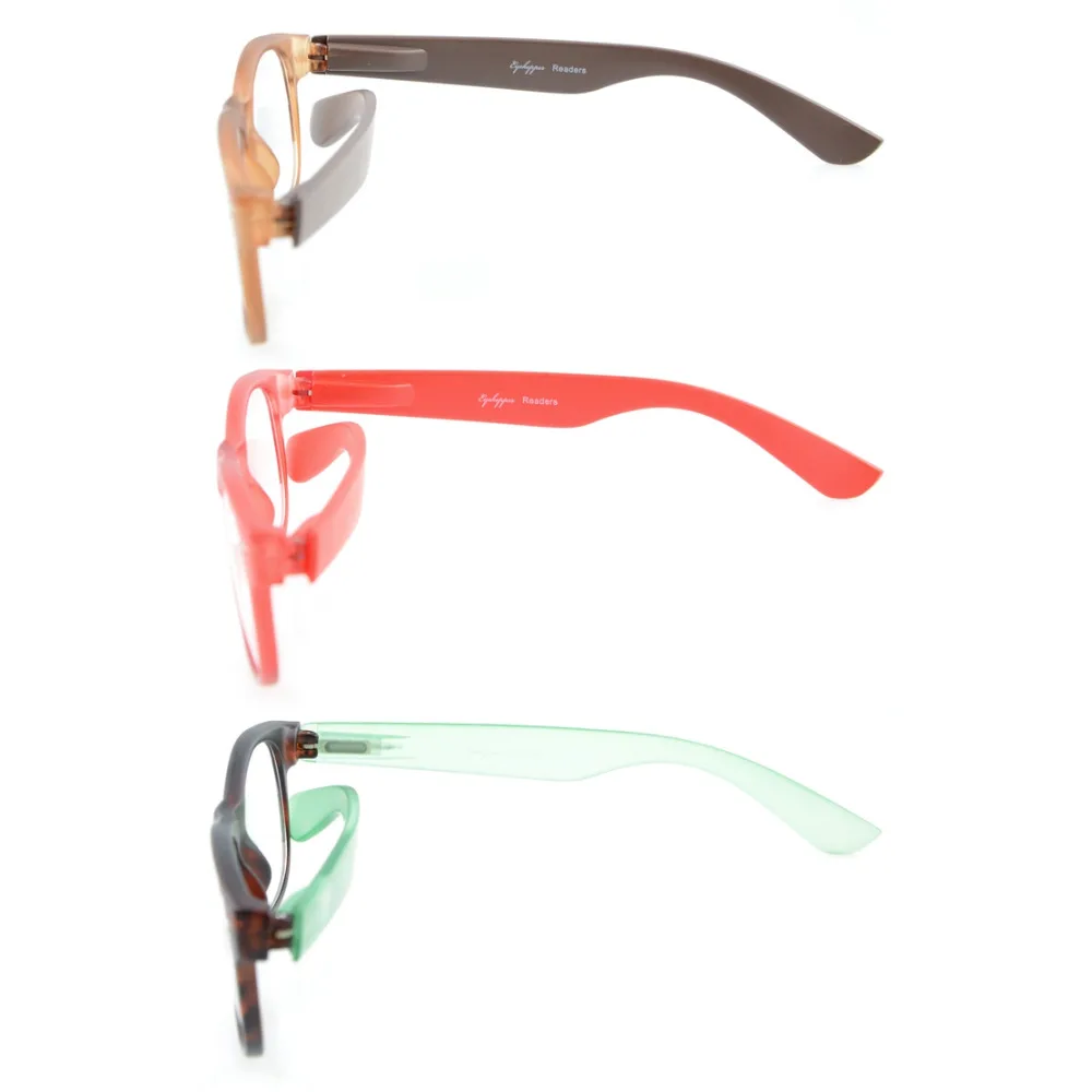 3PKR011 очки для чтения в 3 упаковках с коричневым, красным, черепаховым комфортом весенние руки классический стильный+ 0,50-+ 4,00