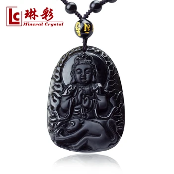 

Obsidian large pendant animal buddha male Women mascot accessories