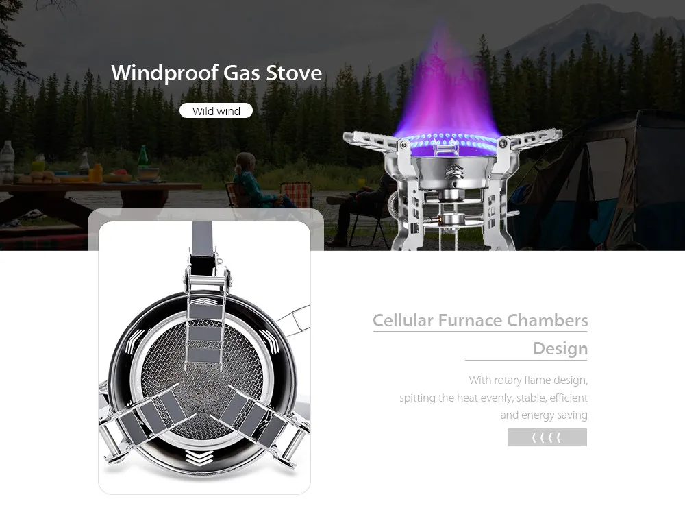 Bulin BL100 - B16 - A Outdoor Camping Picnic Foldable Split Gas Stove Portable BBQ Gear