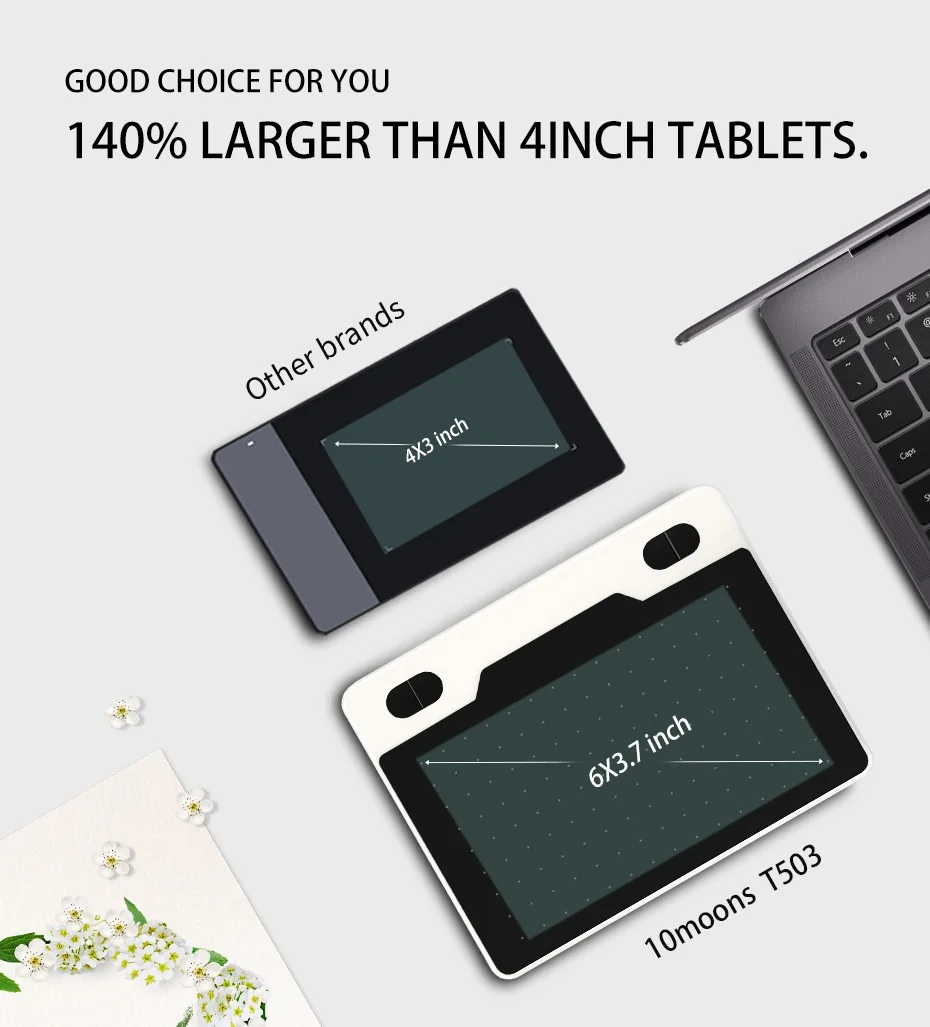 10moons-tablet gráfico t8192, ultra leve, assinatura digital