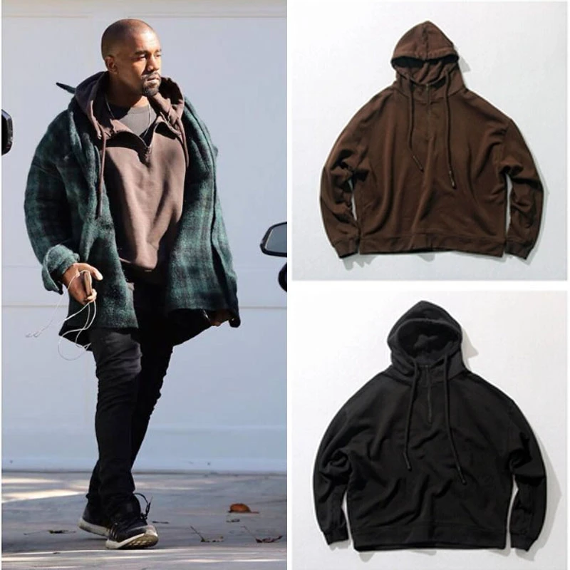 カニエ西ファッション メンズ ドロップ ショルダー ビッグ フード パーカー ブランド Yeezy高品質特大パーカー マント生き抜く デザイナー服 Oversized Hoodie Big Hooded Hoodiesbig Hood Aliexpress