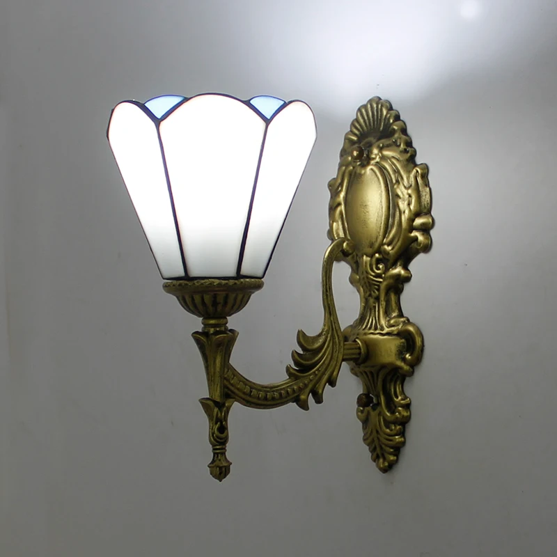 Europeu para Cima para Baixo Luzes de Parede para o Quarto Conduziu a Lâmpada Artpad Retro Vitrais Borboleta Cabeceira Corredor Frente Espelho E27 Turca 8 Artpad retro europeu para cima para baixo
