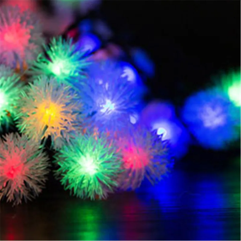 

Waterproof 6.5/9.5m LED Solar Panel Snow Ball String Lights New Year Christmas Tree Garland Outdoor Garden Indoor Decoration