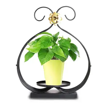 

Retro Flower Pot Rack Iron Potted Plant Stand for Indoor Balcony Living Room