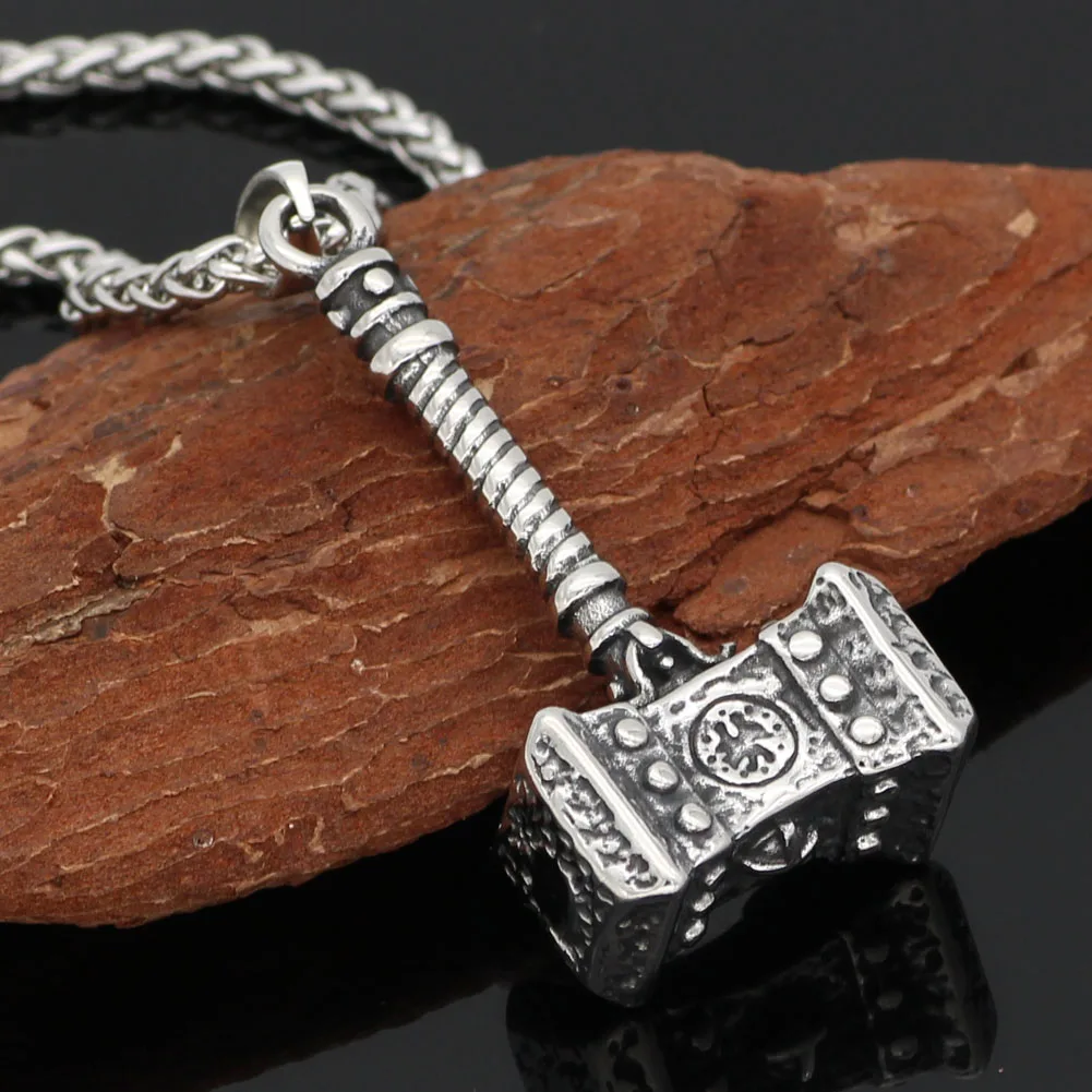 Скандинавские из нержавеющей стали thor hammer Mjolnir козья голова odin кулон