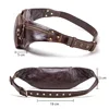 CONTACT'S Cow Leather Men Waist Bag New Casual Small Fanny Pack Male Waist Pack For Cell Phone And Credit Cards Travel Chest Bag ► Photo 3/6