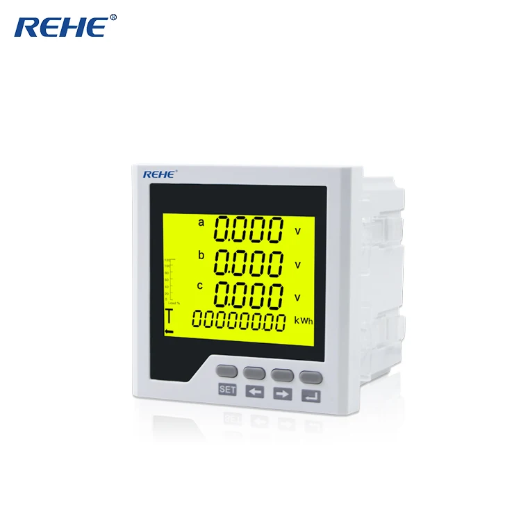 

REHE RH-3D3Y 96*96MM LCD Hot Selling Intelligent Competeur Multifonctions Medidor Multifunctional Panel Monitoring Meter