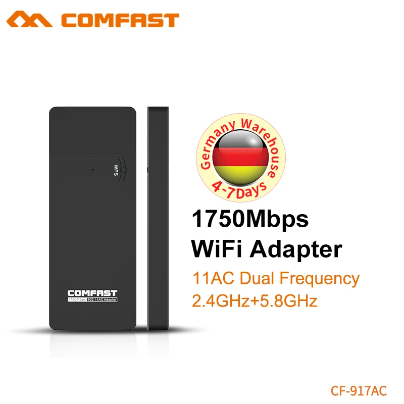 COMFAST 1700 Мбит Wifi адаптер 11AC Dual Band 2 4 ГГц + 5 Wi Fi Dongle высокой Мощность усилитель gigabit CF