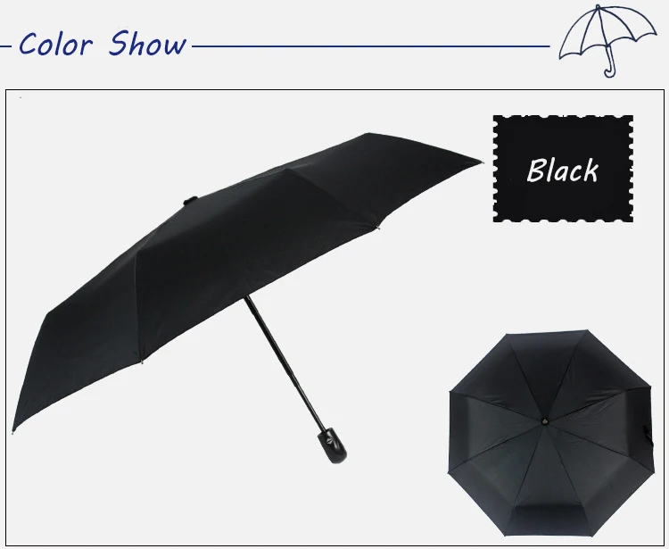 Автоматический женский зонт от дождя, мужской светильник, мини-зонт, прочный, сильный, дропшиппинг, модный зонтик, цвета для детей, Paraguas - Цвет: Black11