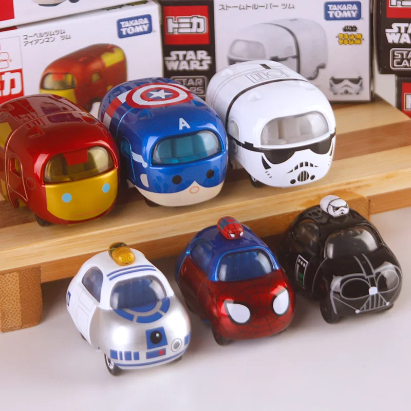 

Avengers metal model car, iron man, captain America, spider-man toy boys like the gift