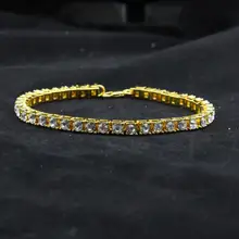 Iced Out 1 ряд браслет со стразами манера хип-хоп Stil Freier Simulierten Диамант " Браслет Bling Модный браслет для мужчин