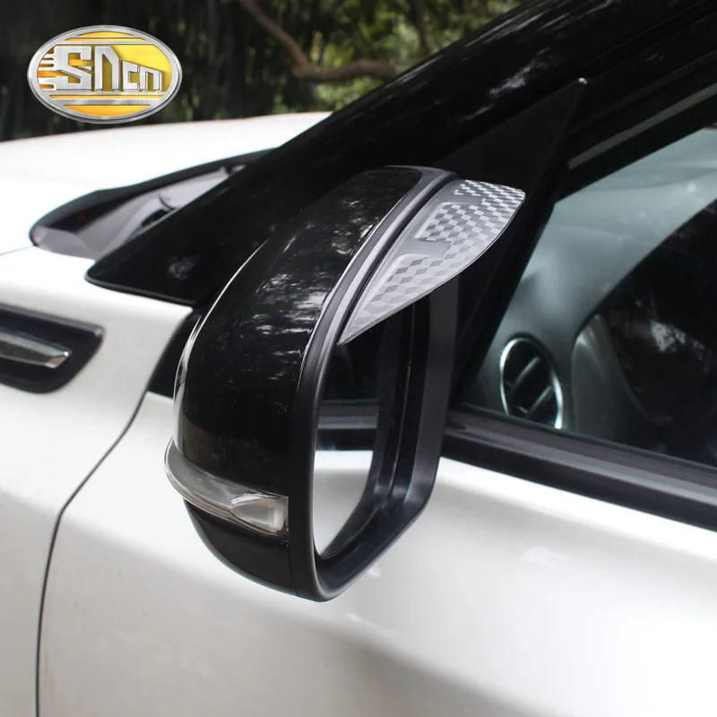 

SNCN 2PCS Inflexible Acrylic Car Styling Rearview Mirror Eyebrow Rain Gear Shield Anti-rain Cover For Subaru XV 2014 - 2018