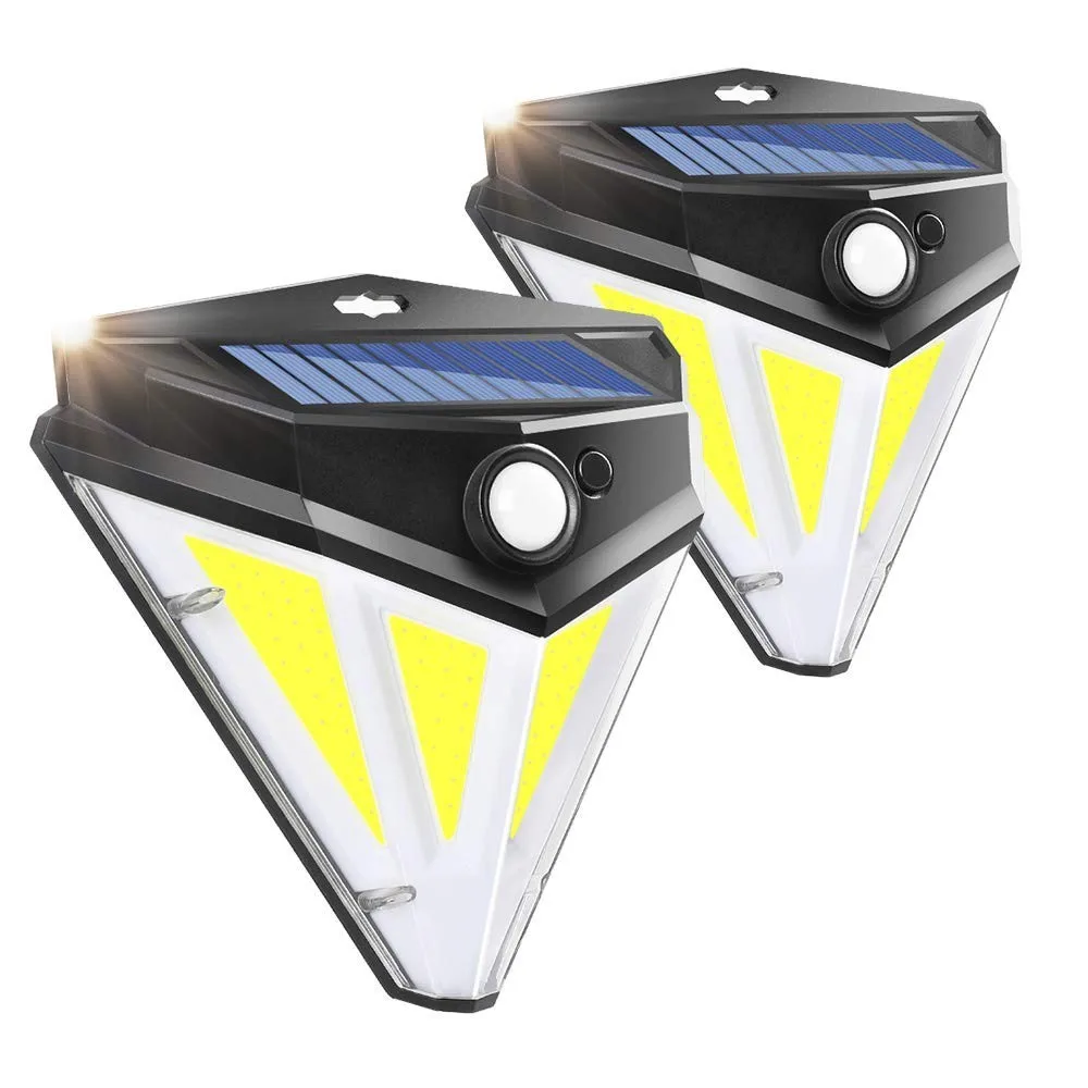 Solar Lights Outdoor Motion Sensor Light Outdoor Waterproof Wall Light Wireless Safety Light120° Wide Angle IP65 Waterproof