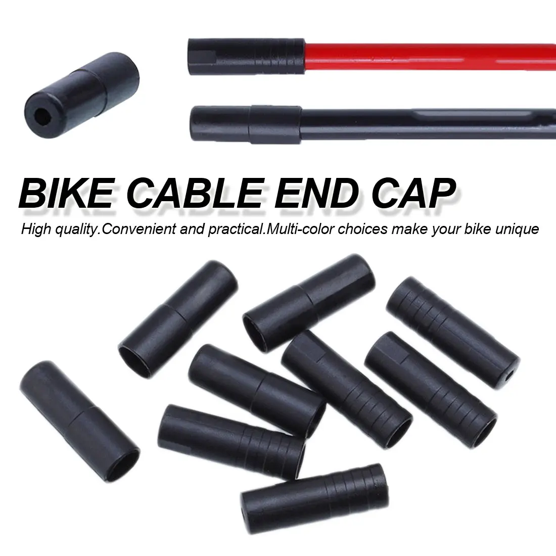100Pcs Bike Bicycle Shift Cable End Caps Shifter Housing Wire Line Ferrules
