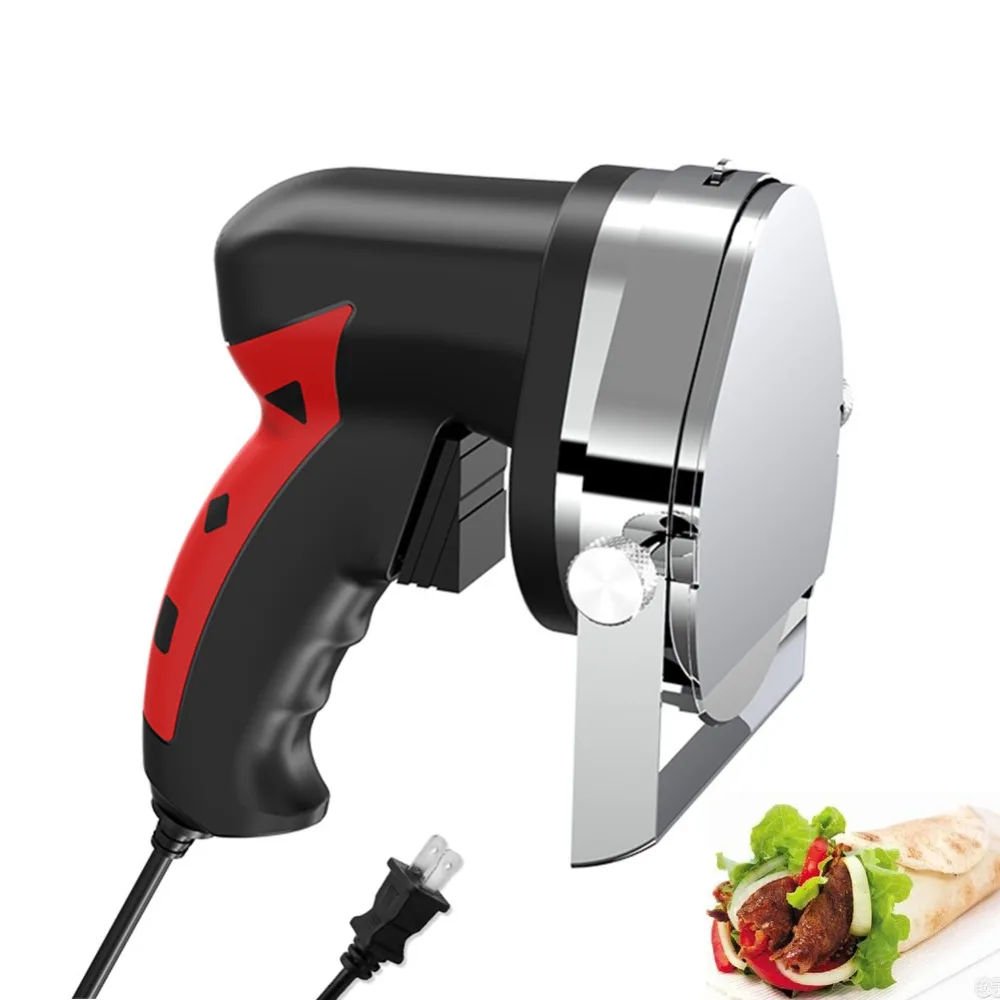 

New Kebab Slicer Electric Meat-cutting Machine Portable Hand-held Kebab Knife With Two Blades Sliced Meat Gyros Cutter US/UK/EU