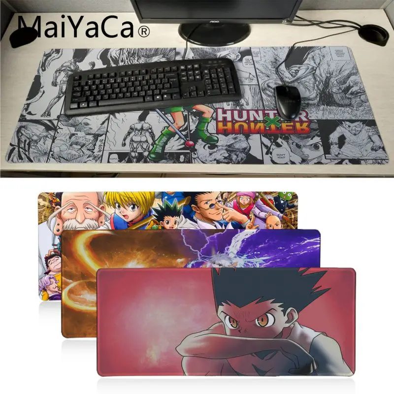 

MaiYaCa Japanese Anime Hunter X Hunter JUMP Comics Reols mouse pad gamer play mats Laptop pad xl Durable Rubber Large Mousepads