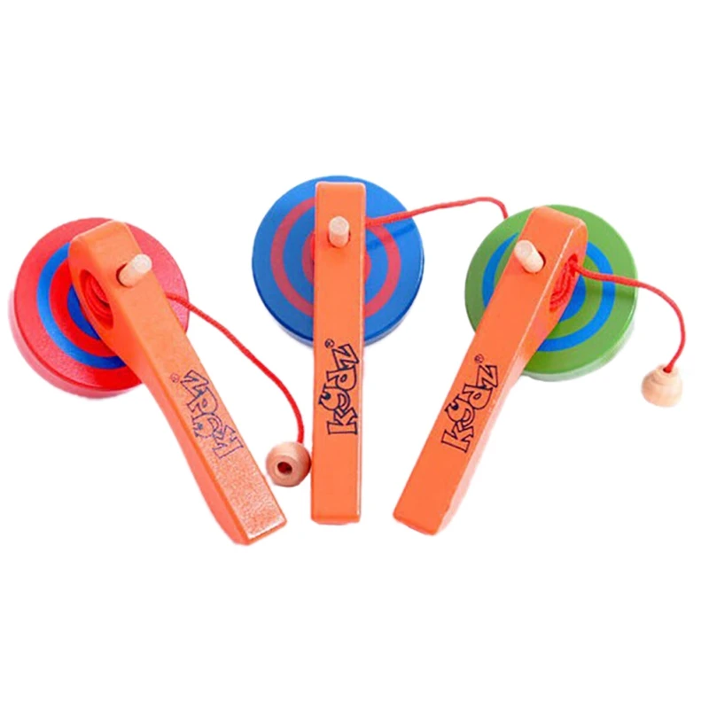 Novelty Kids Wooden Handle Pull Nut Gyro Classical Traditional Children Puzzle Multicolor Gyro Toys Random Color Novelty Kids Wooden Handle Pull Nut Gyro Classical Traditional Children Puzzle Multicolor Gyro Toys Random Color