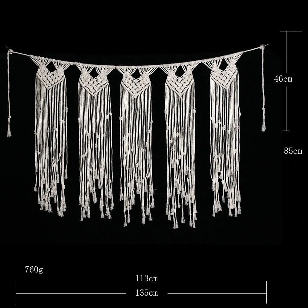 Новые длинные висячие богемные макраме тканые гобелены ручной работы Вязание стены Tapisserie украшение дома ремесло Свадебный домашний Декор подарок