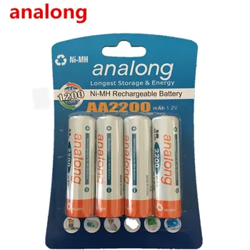 

100% genuine original analong 2200mAh NiMH AA rechargeable batteries, high-quality toys, cameras, flashlights and battery