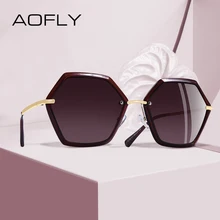 AOFLY, брендовые дизайнерские солнцезащитные очки для женщин, уникальная Шестигранная оправа, женские поляризованные солнцезащитные очки, женские очки, UV400, A135