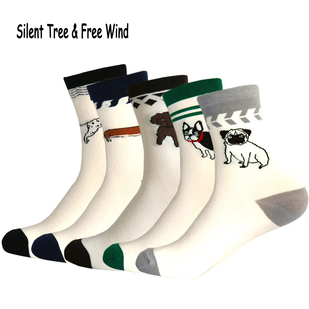 

Funny Men's Puppy Dog Cartoon Short Socks Male Novelty Male Bulldog Dalmatian Poodle Pug Dachshund Cotton Sock Cheap