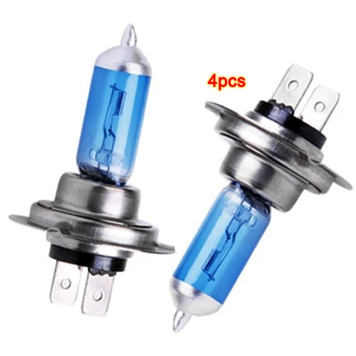 

WSFS Hot 4x Car Front Head Halogen Light Headlight H7 Ultra White Bulb 55W