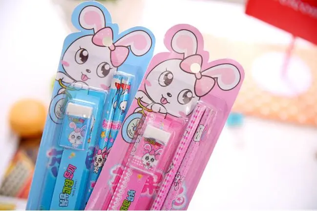 Prime Discount Free Shipping Free Shipping 8 PCS Brand Stationery Set
Cute Cartoon Brand Writing Student Stationery Set Ai Hao 809
