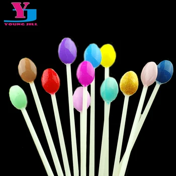 

100X Spoon Shape False Nail Art Tips Sticks Gel Polish Practice Display stickers Decoration Salon Beauty Tool Manicure Wholesale