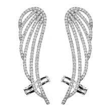 Новая мода перо Крылья высокого качества циркониевый кулон серьги подходит для женщин/девочек Свадебная вечеринка ювелирные изделия серьги ER-345