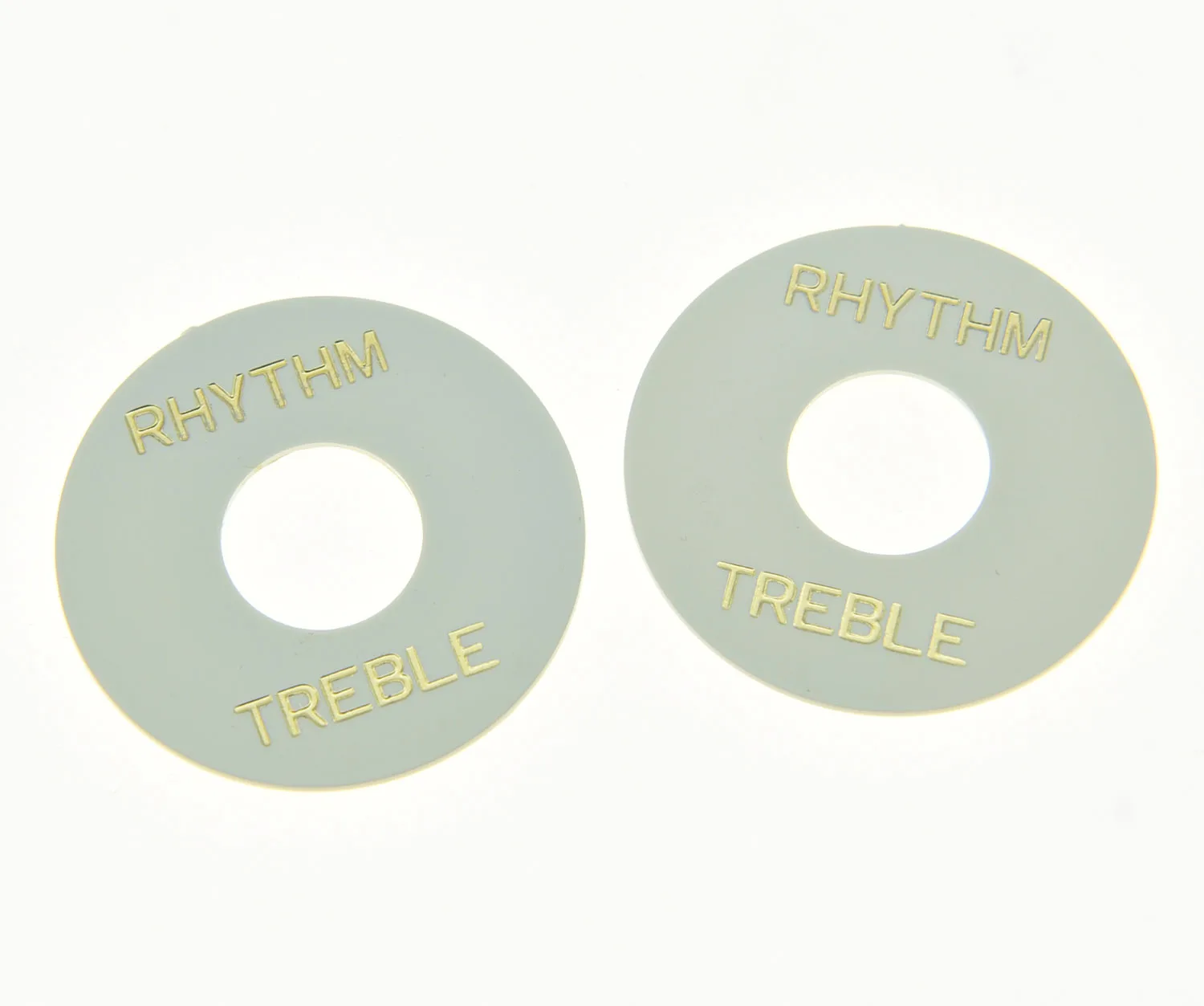 2x White w/ Gold LP Toggle Switch Washer Rhythm Treble Ring Plate Fits Les Paul | Спорт и развлечения