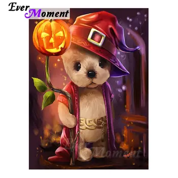 

Ever Moment Dog Hat Pumpkin Halloween Diamond Painting Cross Stitch Needlework Diamond Embroidery Decoration Home S2F1450