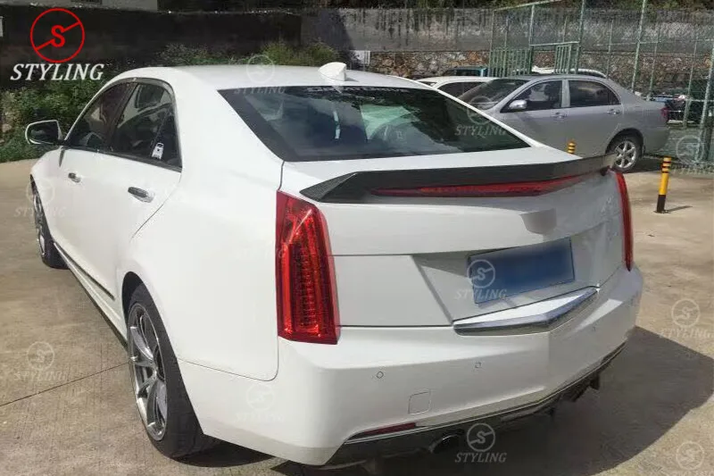 Спойлер из углеродного волокна крыло для Cadillac ATS СЕДАН задний багажник спойлер V Тип укладки