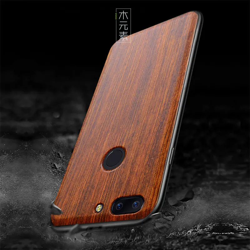 

For Xiaomi Mi 8 lite Case Real Wood funda Xiaomi mi 8 Rosewood TPU Shockproof Back Cover Phone Shell Xiomi Mi8 SE Case