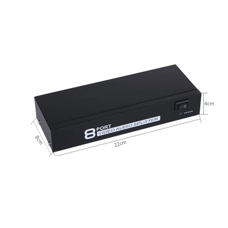 8 Ports RCA Video Audio AV Switch Switcher Selector 1 In Out TV Splitter Box Hi dropship |